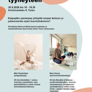 TURKU - HYVINVOINTI-ILTA 30.9.26 – Joogaa ja Breathe and release